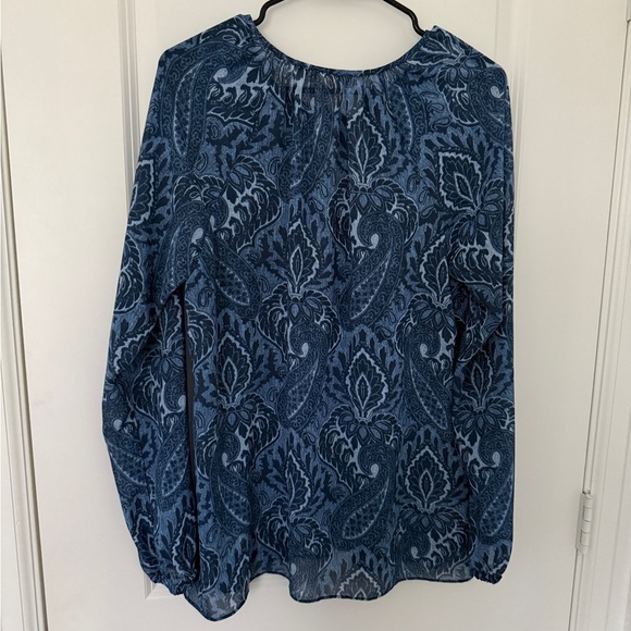 MICHAEL Michael Kors Paisley Print V-Neck Blouse Size Large - Picture 2 of 8